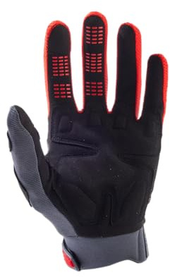Fox Racing Dirtpaw Glove CE – Gepolsterte Knöchel, TPR-Schutz, verstellbare Passform, hoher Komfort, maximale Beweglichkeit für MX & Offroad, Farbe: Grey/Red, Größe: XL