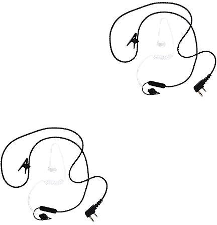 Mikikit 2stücke Akustik Ohrhörer Mit Schallschlauch Noise Isolating Earbuds Kompatibel Mit Funkgeräten Langlebiges Kabel Sicherer Klangübertragungsweg Für Einsatz Im Freien