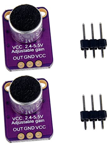 reamhome 2X -MAX4466 Electret Microphone Amplifier Sensor with Adjustable Gain