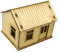 Oshhni Maquettes en bois 1/72 Maquettes de construction européennes Ornements Scène d'architecture Modèle de maison miniature pour décor de mise en page, Style b