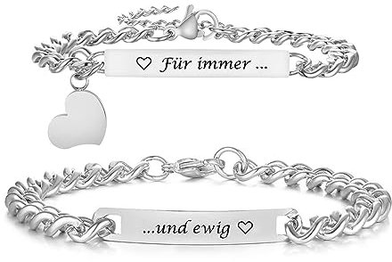 XUANPAI Personalisierte Magnetische Partnerarmbänder - Paar Armband mit Gravur, Magnet Couple Armband, Familie Liebesgeschenke für Herren und Damen