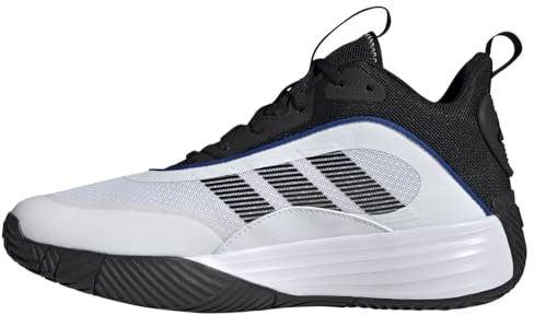 adidas Uomo Own The Game 3 Shoes, Cloud White/Core Black/Team Royal Blue, 45 1/3 EU