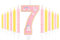 Unicorn Number 7 Candle, Girls 7th Birthday Candles for Decorations, Pink Candle Cake Topper for Unicorn Theme Party Supplies