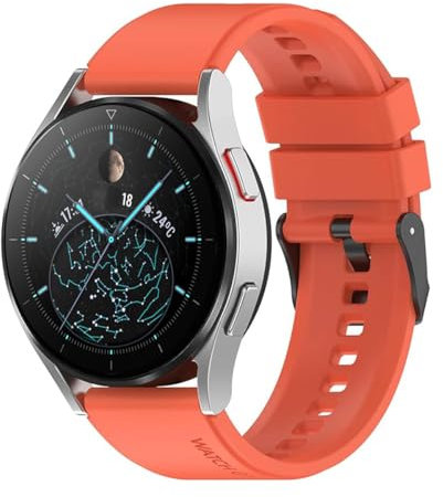Cinturino Compatibile con Huawei Watch GT2 46mm/GT2 Pro/GT3/GT3 Pro, 22mm Silicone Cinturino per Samsung galaxy watch 3 45mm/Galaxy Watch 46mm (Orange)