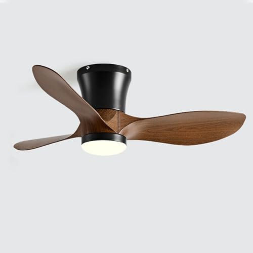 ENTHERONIC Ceiling Fan with Lights 3-Blade Ceiling Fan with Light and Remote Flush Mount 32 Inch Ceiling Fans for Bedroom Living Room Kids Room Small Space