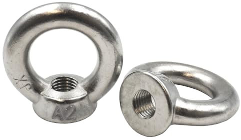 Ringmutter Edelstahl A2 - M8-50 Stück - Ähnl. DIN 582 - Kranöse Ösenmutter Augenmutter
