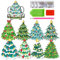 FYting 8 Stück Diamond Painting Untersetzer,Diamond Painting Erwachsene mit Untersetzer Halter,DIY Weihnachtsbaum Untersetzer, Schleifen, Deko Kugeln, Glöckchen, Weihnachtssterne