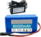 STRTG 24V 80AH E-Bike Battery with Charger, 7S3P Waterproof Removable Lithium Battery for Motorcycle E-Bike Scooter T Plug