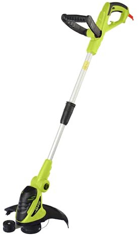 Garden Gear 550W Electric Grass Trimmer with Telescopic Shaft 300mm Cutting Width 10M Cable Lawn Edger Adjustable Head Twin-Line Feed Lightweight Strimmer for Small to Medium Gardens