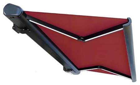 Tenda da Sole Motorizzata per Patio, Tenda da Sole Retrattile Automatica, Design con Striscia Luminosa Integrata, Design con Striscia Luminosa Integrata, per Terrazza(2.5m)