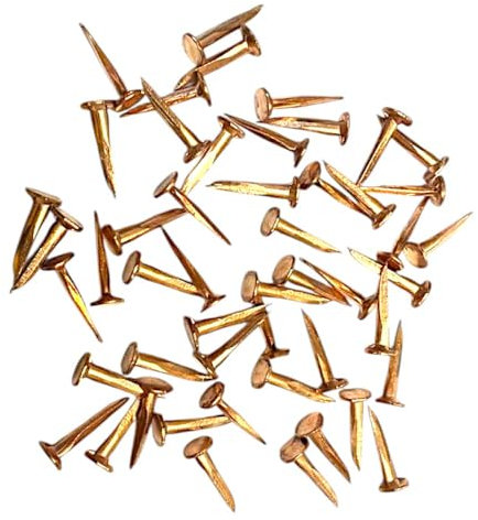 Massive Kupfernägel – 15 mm – Flachkopf-Polsternägel für Restaurierung, Bootsbau & Handwerk – rostfrei, nicht magnetisch – 100 g Packungen