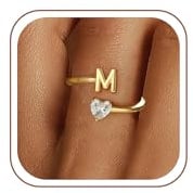 Fezodo Einschulungsgeschenke Mädchen - Ringe Gold Wasserfest Ring Gold