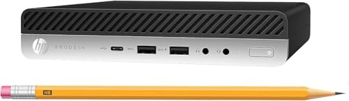 HP EliteDesk 800 G3 Desktop Mini Computer Desktop Intel Core i5-7500T, 8 GB di RAM, SSD da 256 GB, Tastiera US QWERTY, Windows 11 Pro (Ricondizionato)