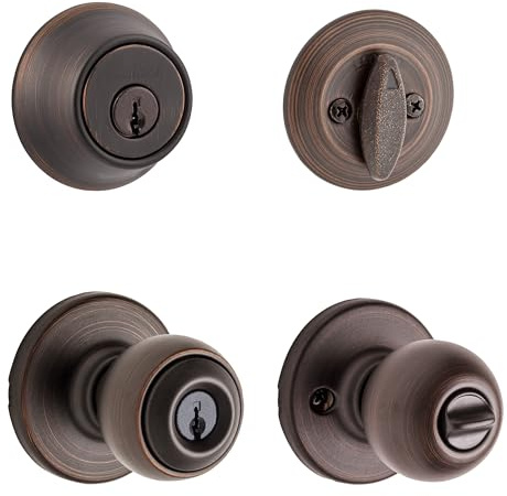 KWIKSET 690P 11P CP K6 Venetian Bronze Polo Combo Pack Lockset, Model: 96900-333