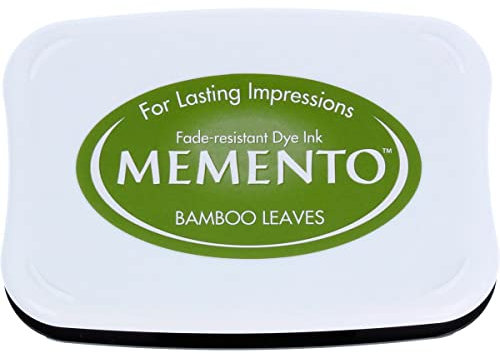 Tsukineko Memento Stempelkissen Bamboo Blätter, Synthetic Material, Gruen, 9.9 x 6.6 x 1.8 cm, Grün