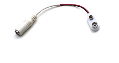 Diago PS06 White Adaptor with 9V Battery Snap Connector