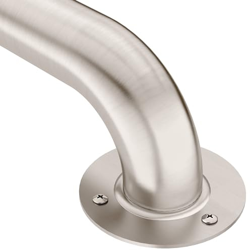 Moen R7436 Bathroom Safety 36-Inch Stainless Steel Bathroom Grab Bar with Exposed Screws, Stainless