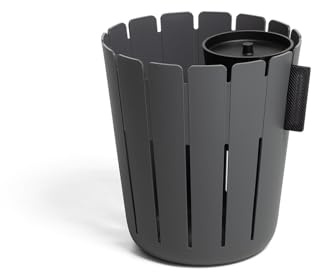 Konstantin Slawinski BasketBin Papierkorb, Grau/Schwarz | Mehrfach prämiertes Design, Doppelbehälter-System für Mülltrennung: Büro, HomeOffice, Schulschreibtisch, Made in Germany