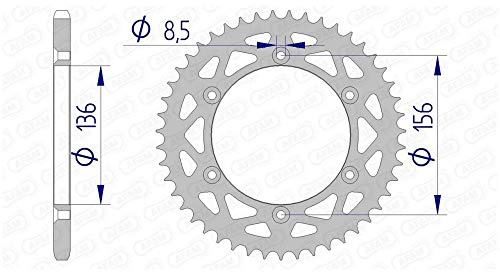 Alu-Kettenrad AFAM 520-51Z (Silber)