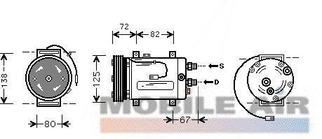 Van Wezel 0300K178 Kompressor, Klimaanlage