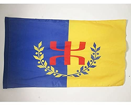 AZ FLAG - Drapeau Kabylie auto-proclamé GPK - 150x90 cm - Drapeau Kabyle - Berbère Amazigh 100% Polyester Avec Fourreau et cordelette - Pavillon 110 g