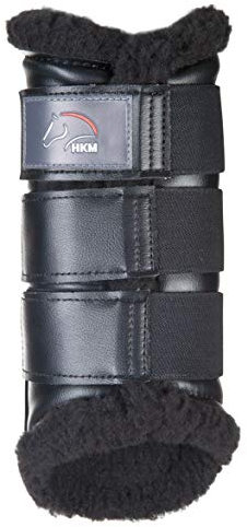 HKM 8585 Gamaschen Comfort, Teddyfutter Lederimitat-Kunstleder Anatomisch, schwarz/schwarz, S
