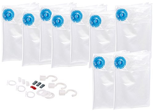 PEARL Kleidersack Vakuum: 9er-Set Vakuum-Beutel, zur Saugkompression, Bügelhaken, 70 x 100 cm (Kleidersack luftdicht, Vakuumbeutel Bügelhaken, Wasserdichte Taschen)