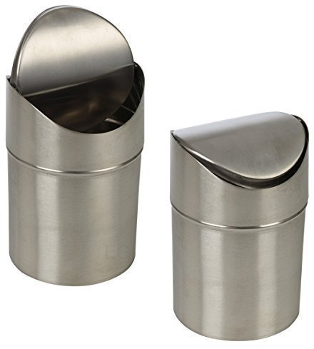 Stainless Steel Swing Lid 1.5L Small Worktop Recycling Bin