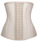 YIANNA Taillentrainer für Damen, Latex, Unterbrustkorsett, Sportgürtel, Sanduhr, Body Shaper, Beige (25 Stahlknochen), Medium