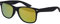 Balinco Lunettes de soleil UV400 CAT 3 CE Rubber - avec charnière à ressort pour femmes & hommes (noir - jaune)