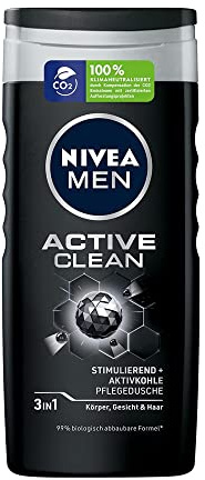 NIVEA MEN Active Clean Douchegel - 6 x 250 ml - Voordeelverpakking