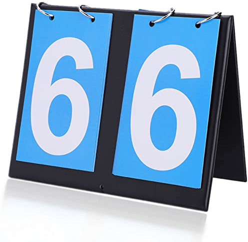 Anzeigetafel,Tragbare Multifunktionsanzeiger, 2/3/4 Digit Flip Sport Anzeigetafel Spielstand Zähler für Tischtennis, Basketball, Fußball, Badminton, Für Wettkämpfe Indoor und Outdoor (2-stellig)