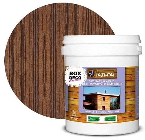 Natürliche, ökologische Bio-Holzlasur NATURA Lasural Holz innen und außen 7 Farbtöne 1 l 12 m² (Walnuss)