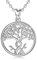 CELESTIA Arbre de Vie Collier pour Femme, Argent Sterling 925 Entrelacés Arbres Pendentif, Bijoux Cadeau pour Maman Mémé Fille