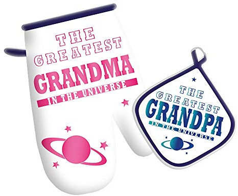 Guantone+Presina Personalizzato Greatest Grampa/Gramma In The Universe Idea Regalo per i Nonni (Nonni)