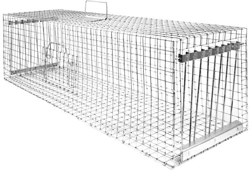 Petigi Lebendfalle Vogelfalle Falle Vogel Vögel Umsiedlung Fangen Voegel Lebend Wetterfest Robust Stabil Universal 2 Eingänge Ausbruchsicher 102 x 30 x 30 cm