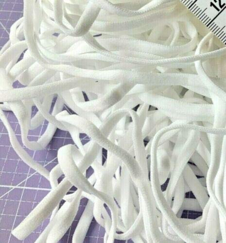 zipworld Cinta de goma, 5 mm, suave, elástica, redonda (50 metros)