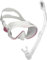 CRESSI Unisex-Adult Supernova Dry Combo Pink/Clear White Tauchmaske Rahmenlose F-Dual und Trockenschnorchel Set zum Schnorcheln und Gerätetauchen, Weiß Rosa/Klar Weiß, Einheitsgröße