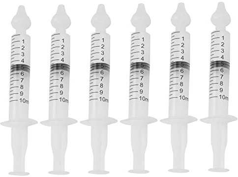 Spritzen-Nasenspülung für Neugeborene, Kleinkinder, sicherer Nasenreiniger mit reinigbarer und wiederverwendbarer Silikon-Nasensaugspitze (2Pcs) (6Pcs)
