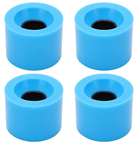 Alomejor 4pcs 60x45mm Skateboard Rollen 78A Longboard Cruiser Rollen Ersatzzubehör(Blau)