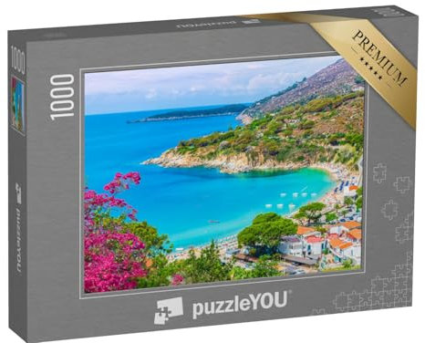 puzzleYOU: Puzzle 1000 Teile „Blick auf den Strand von Cavoli, Insel Elba, Toskana, Italien“ – aus der Puzzle-Kollektion Mittelmeer