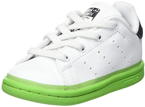 adidas Jungen Unisex Kinder Stan Smith EL Sneaker, Cloud White/Team Semi Solar Green/Core Black, 27 EU