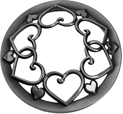 Create idea Kerzendeckel, Kerzenglas, Kerzenschirme, antikes Herzmuster, Kerzentopper, Deckel, Kerzenzubehör, Schattierungen, Zinklegierung, Silber