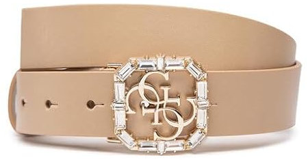 GUESS Damen Not Rev Adjustable P Gürtel, Silber/schwarz, S