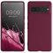 kwmobile Custodia Compatibile con Google Pixel 7 Cover - Back Case per Smartphone in Silicone TPU - Protezione Gommata - viola bordeaux