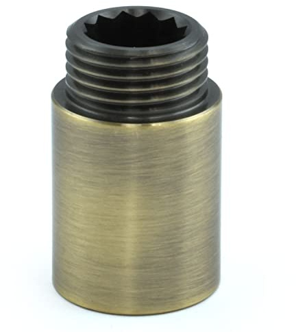 Hot Flow | 30mm Rigid Radiator Valve Extensions 1/2 inch BSP (Antique Brass)
