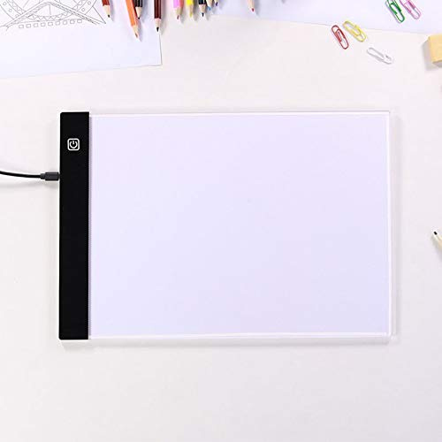 Drumm Leuchttablett A3, LED Zeichentisch, 5 mm, LED Copy Light Box, Leuchttisch, ultradünn, mit verstellbarer Helligkeit, mit USB-Kabel zum Zeichnen, Skizzieren