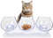 13x14x41.5cm / 5.1x5.5x16.3in Elevated Cat Bowls, Diameter 12.5cm/4.9in Cat Raised Feeder Bowl 3 Elevated Cat Food Water Feeder Bowls Neck Protection Anti Vomiting Bowls for Pets