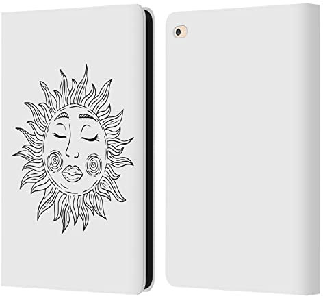Head Case Designs Licenciado Oficialmente Haroulita Sol Tatuaje Celestial Carcasa de Cuero Tipo Libro Compatible con Apple iPad Air 2 (2014)