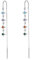 Bellitia Jewelry Orecchini Pendenti in Argento Sterling 925 con Filettatura Orecchini a Catena Lunga per Donna, Orecchini a Filo con Zirconia Cubica Multicolore Orecchini Ipoallergenici